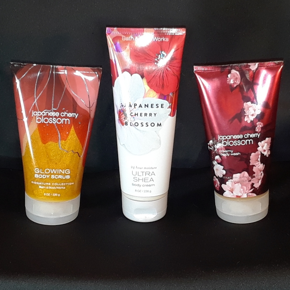 Bath and Body Works Japanese Cherry Blossom 3 piece set